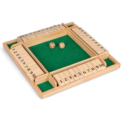 Wooden 4 Player Shut the Box Game